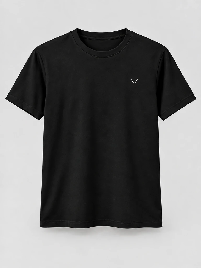 Essential Mark Tee — Ink in Ink, front view